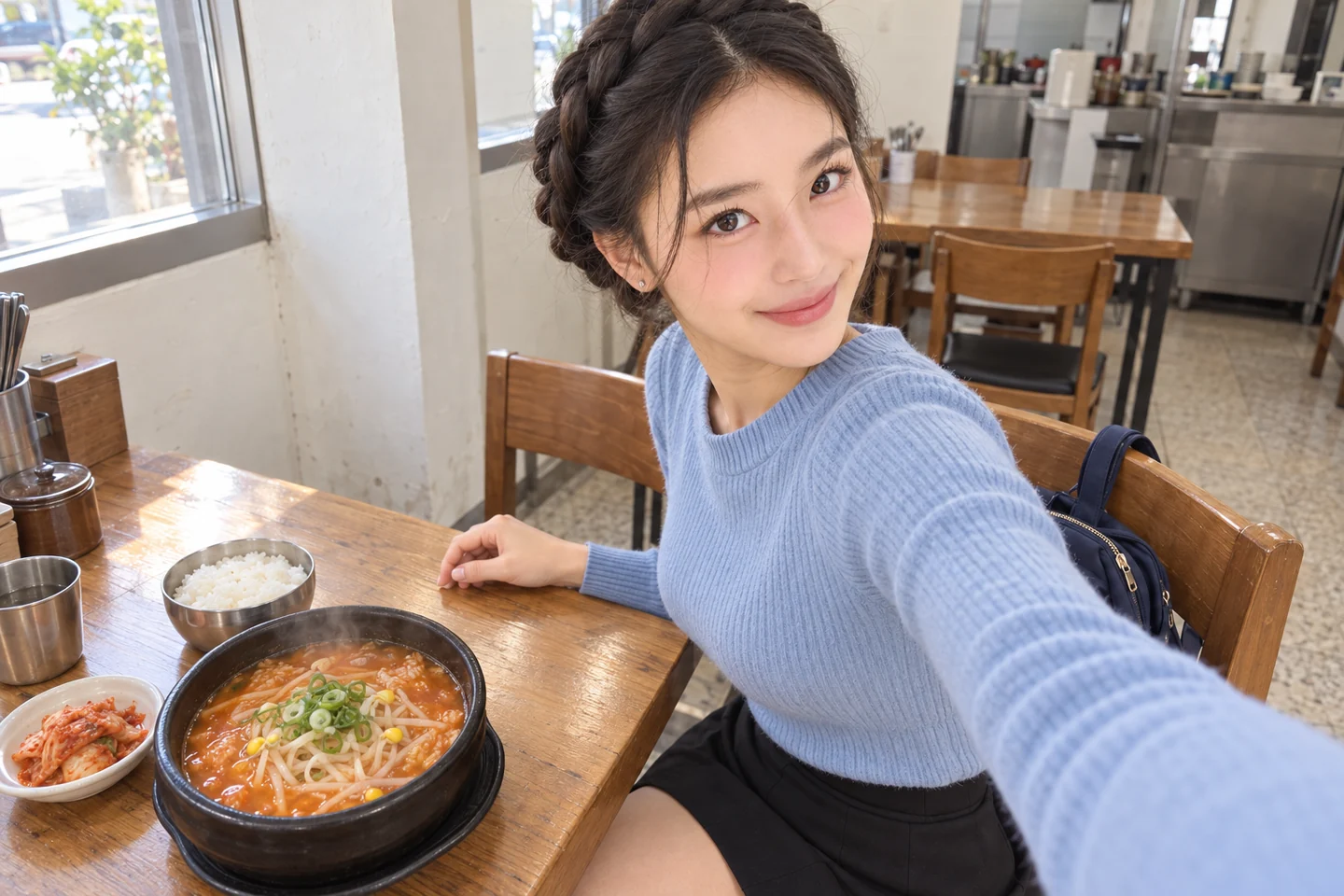 콩나물국밥 구성을 참고한 김마에의 AI 셀카