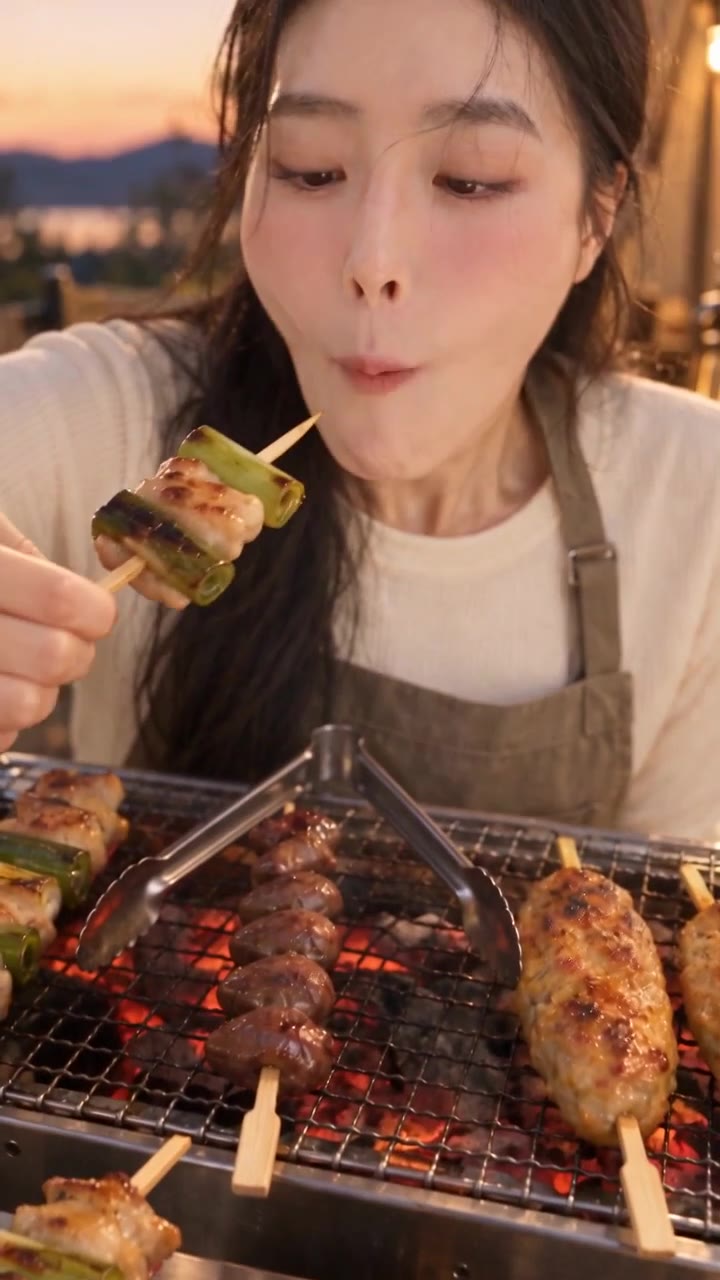 김마에 AI 영상의 캠핑 연출 장면