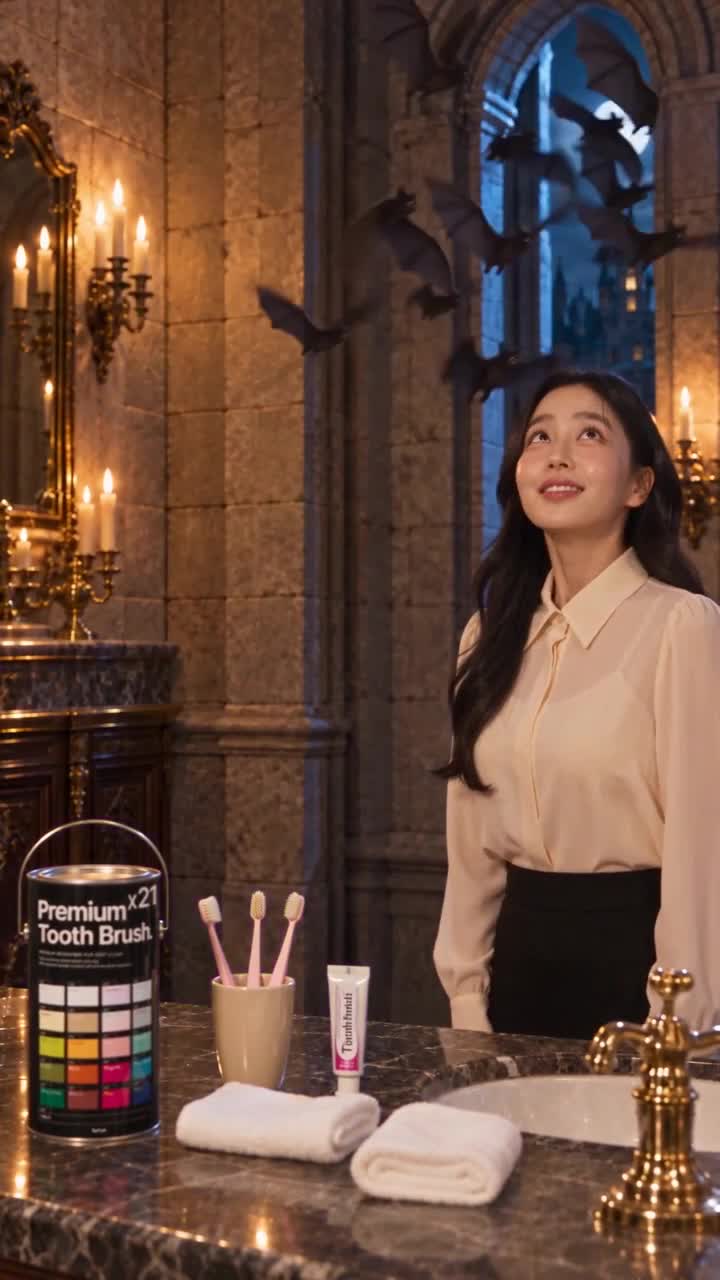 박쥐 떼로 도망가는 뱀파이어 AI 상황극