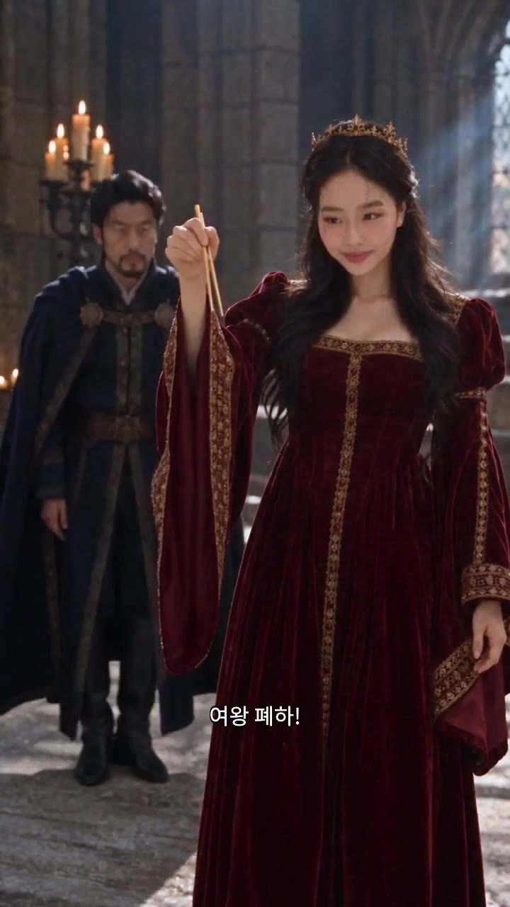 여왕으로 변신한 김마에 AI 연출 장면