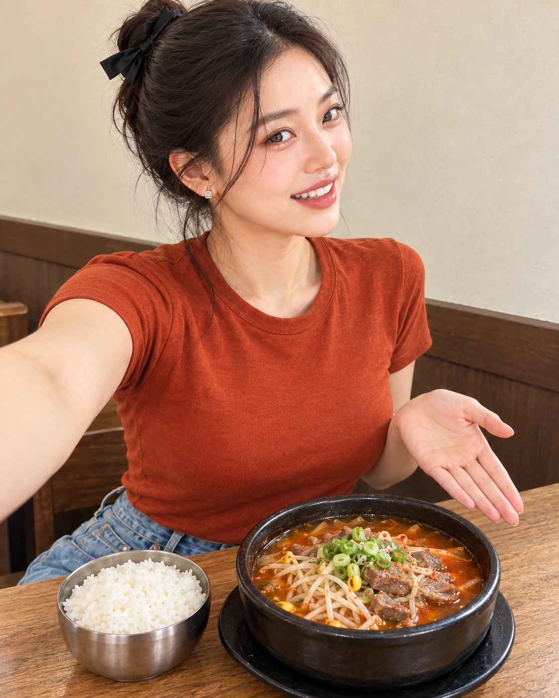 AI illustration: Now the beef soup bowl. The same breakfast plan can take a different direction.