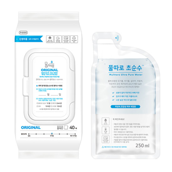 물따로 생분해 신생아물티슈 오리지날 캡형 (40매/12set), 40매, 12세트
