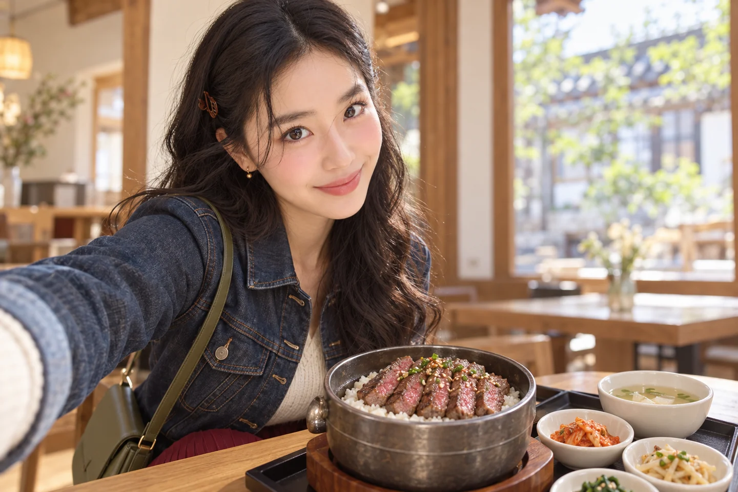 스테이크솥밥 구성을 참고한 김마에의 AI 셀카
