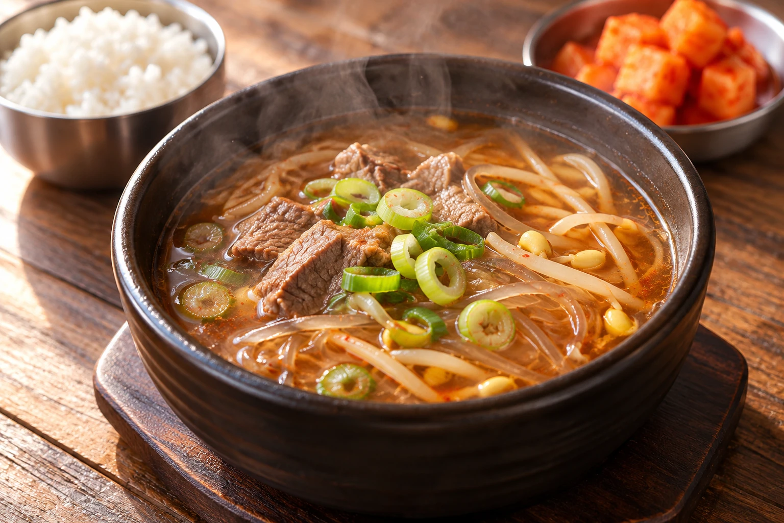 소고기·숙주·당면이 들어간 한우국밥 AI 삽화